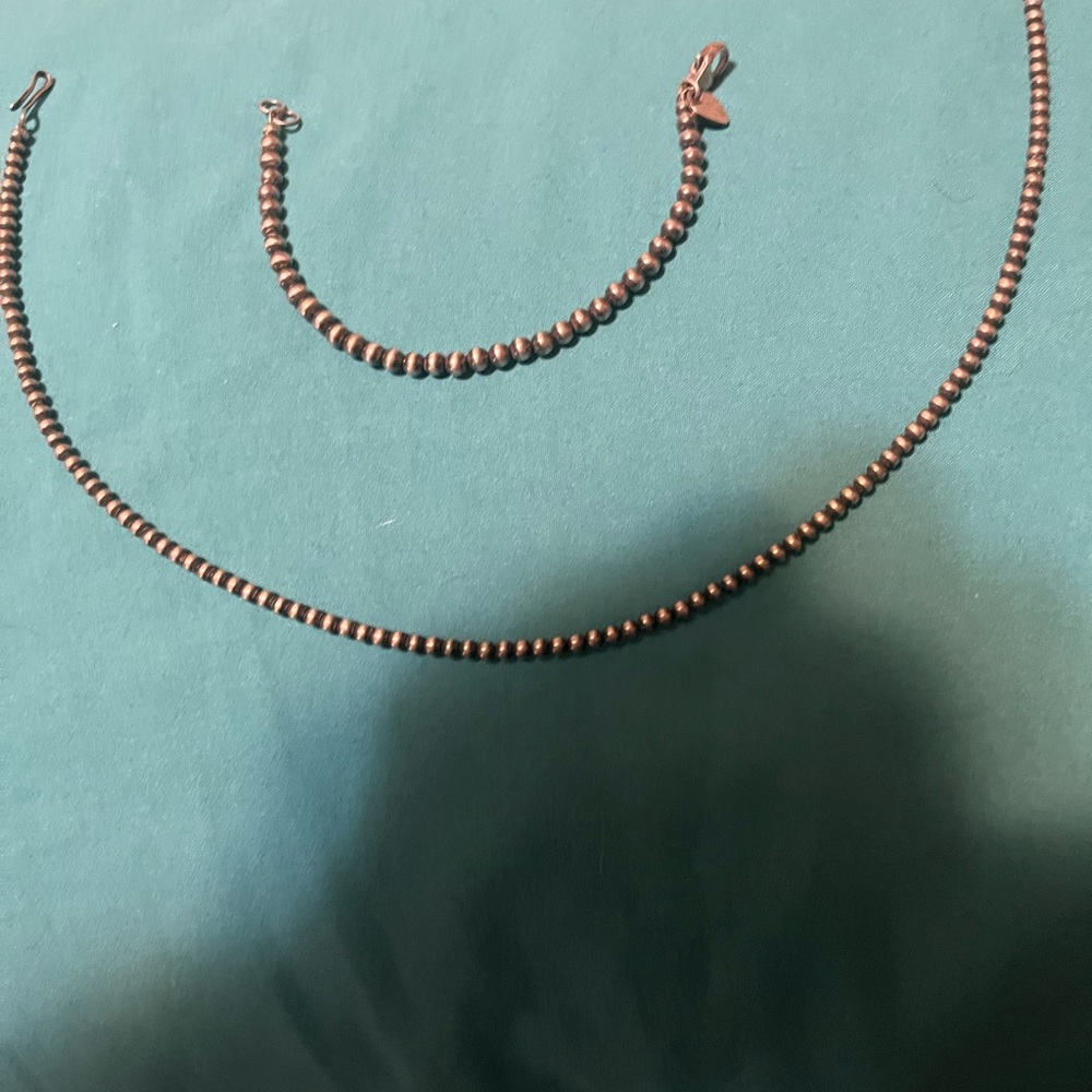 Navajo Pearls , Old Pawn , Sterling , 15inch